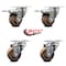 Service Caster 3 Inch High Temp Glass Filled Nylon Top Plate Caster Total Lock Brakes SCC, 2PK SCC-TTL20S314-GFNSHT-2-S-2 - alternate 3